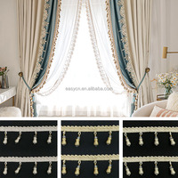 Frange de gland en dentelle faite à la main pour Textile de maison accessoires de couverture décoratifs frange de rideau gland perlé