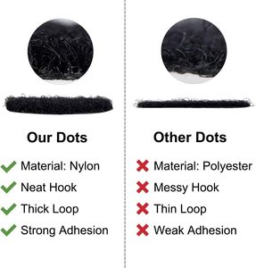 Pesante eco-friendly in poliestere bianco gancio anello di nastro doppio lato autoadesivo appiccicoso posteriore per la scuola in classe - Product Image 4