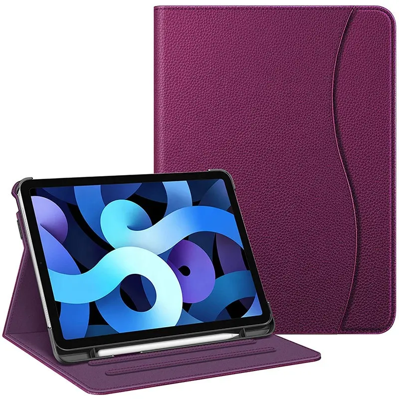 พรีเมี่ยมหนังธุรกิจ Folio Stand สมาร์ทแท็บเล็ตสำหรับ iPad 10th รุ่น Air 5 4 10.9นิ้วกรณี