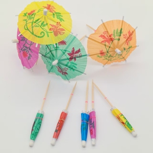 Ombrellini <span class=keywords><strong>per</strong></span> Cocktail in Bambù Ecologici, Stuzzicadenti <span class=keywords><strong>di</strong></span> Alta Qualità in Colori Tropicali Assortiti <span class=keywords><strong>per</strong></span> <span class=keywords><strong>Feste</strong></span> - Product Image 5