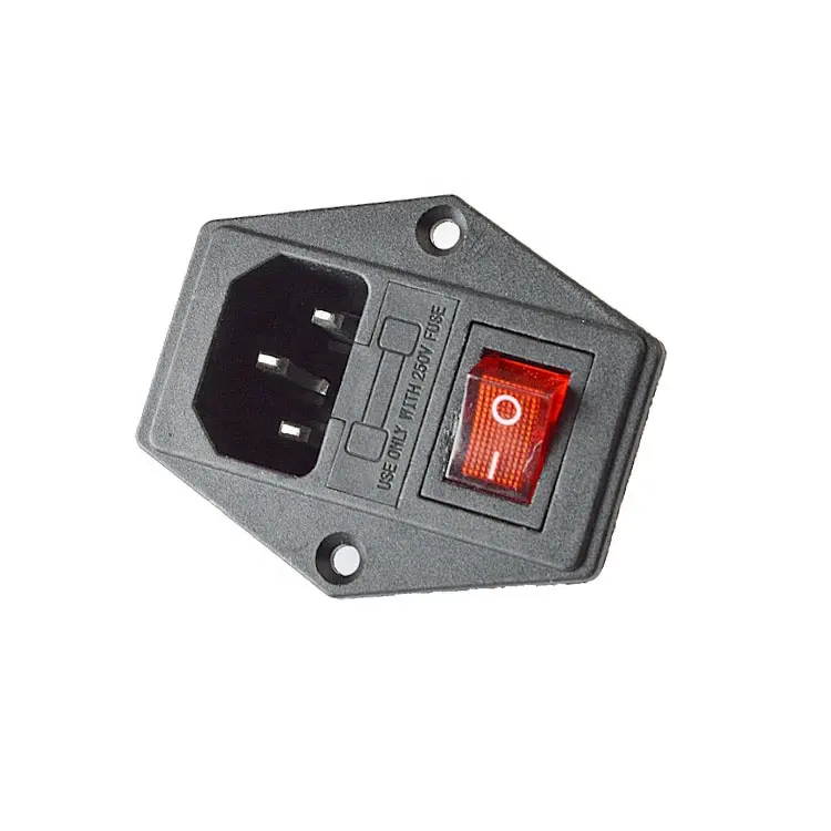 C13 C14 AC rocker switches Large current Ac Inlet Switch AC power socket