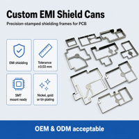 Cetakan Presisi Kustom OEM Lembaran Logam Kustom RMI & RF Shielding Cover Frame Toleransi 0,03mm Pilihan Finishing Permukaan