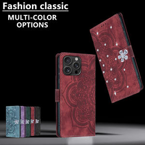 Étui portefeuille en cuir à motif Mandala fleuri et strass pour <span class=keywords><strong>Xiaomi</strong></span> 15T Pro 14T 13T <span class=keywords><strong>Redmi</strong></span> <span class=keywords><strong>NOTE</strong></span> 15 14 13 Pro Plus 4G 5G 15C Housse à rabat - Product Image 2