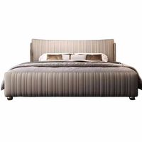 Lit de rangement moderne et confortable avec revêtement en cuir de qualité supérieure, taille Queen/King, certifié E0, directement de l'usine JUNYUHAO