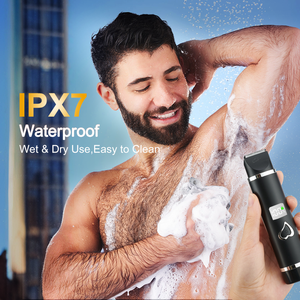 안전한 2-in-1 남성용 무선 전기 면도기 세척 가능한 플랫 블레이드 면도기 바디 그루밍 고품질 - Product Image 4