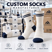 Chaussettes de sport personnalisées avec logo, chaussettes athlétiques rayées vintage, chaussettes en coton respirant tricotées, fabricant OEM ODM, marque privée