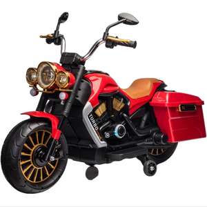 รถยนต์ไฟฟ้าสำหรับเด็ก, รถมอเตอร์ไซค์ของเล่นสำหรับเด็ก, พร้อมกล่องข้าง, ไฟและเสียงเพลง และเครื่องเล่น MP3 - Product Image 1
