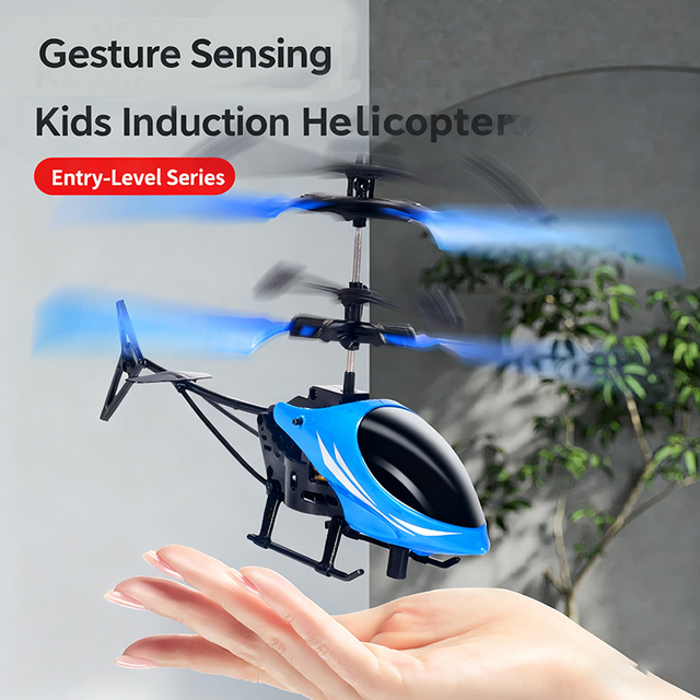 EPT Electric Infrared Induction Flying Plane Beginner Sensor Toy Hand Sensor Plastic Kids Indoor Play with Lights