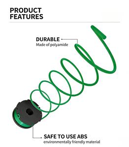 3pack SF-080-BKP Trimmer Head Replacement Trimmer Spool Nylon Line 2.0mm Green 20FT/6.1M Spool Cover <b>Set</b> BLACK DECKER <b>Weed</b> Eater - Product Image 3