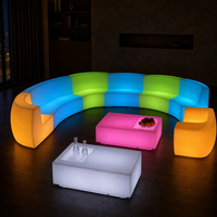 Seau à glace lumineux LED d'extérieur, étanche, anti-UV, anti-jaunissement, pour bar à café, table de patio, en PE recyclable