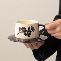 JINXIN Tasse à thé en grès de conception classique personnalisée, tasse à thé avec poignée en céramique personnalisée, ensembles de tasses en céramique à taux d'imposition préférentiel de l'UE 17.9%