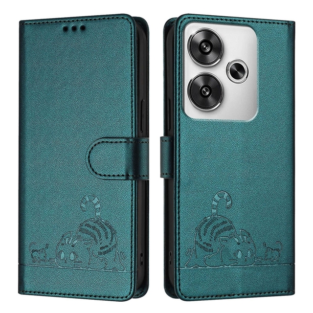 For Redmi Note 12/Note 13 Pro/Note 14 Wallet Flip case Smart Cat Design, for Xiaomi 14 Pro 5G Credit Card case Pouch Bag