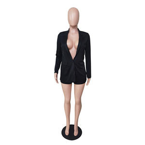 Conjunto de 2 Piezas Otoñal para Mujer, Traje de Shorts Casual Elegante para Oficina - Product Image 6