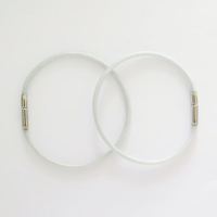 YIWANG Porte-clés en caoutchouc en fil d'acier Design Porte-clés en fil métallique pour clé suspendue