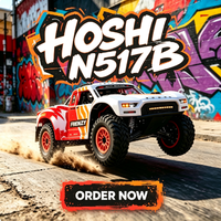 Voiture RC Brushless HOSHI N517B Frenzy 1/12, 70 km/h, 4 roues motrices, Monster Truck haute vitesse, RTR avec télécommande Flysky, jouets pour hobby