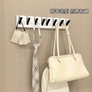 Living Room Bedroom Student Dormitory Wall-Mounted Coat Rack Strong Load-Bearing Detachable Stackable Plastic Rack - Product Image 5