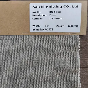 Fornitore di tessuto di cotone 100% Pima di alta qualità piqué di cotone pima liscio e morbido Fanric