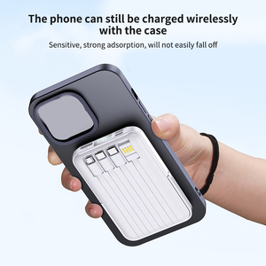 PD 20W <span class=keywords><strong>Batería</strong></span> <span class=keywords><strong>portátil</strong></span> de carga rápida <span class=keywords><strong>10000mAh</strong></span> Soporte <span class=keywords><strong>para</strong></span> teléfono Cargador inalámbrico Mini banco de energía magnético con cable - Product Image 6