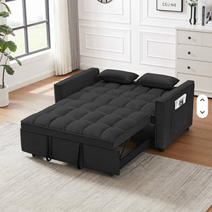 Wholesale Futon Sofa <b>Bed</b> <b>Convertible</b> Comfort Bedroom Living Room Daybed Velvet Fold Armchair Sofa <b>Bed</b> Folding Two Seat - Product Image 3