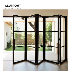 Factory <strong>Exterior</strong> Thermal Break Aluminum Bi-fold <strong>Door</strong> Accordion Folding Glass <strong>Door</strong> Aluminum Patio <strong>Bifold</strong> <strong>Doors</strong> with <strong>Best</strong> Price - Product Image 5