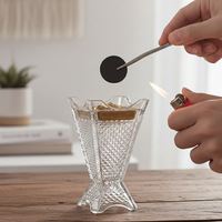 Diffuseur d'arômes en verre cristal et fer forgé, à quatre coins, pour décoration transfrontalière, accessoires photo romantiques pour mariages et anniversaires