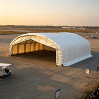 Hangar modulaire extensible préfabriqué en acier pour l'entraînement aérien, le stockage et le stationnement d'avions sur rampe