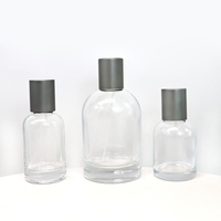 Botella de Perfume de Vidrio Transparente con Tapa de Rosca de 30ml, 50ml, 100ml, Personalizable con Logotipo, de Alta Calidad, al por Mayor, para Serigrafía