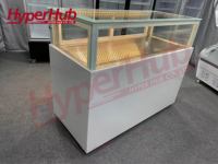 Vitrine réfrigérée pour gâteaux à un seul niveau, usage commercial |   Vitrine réfrigérée de comptoir pour boulangerie avec refroidissement par air |   Vitrine réfrigérée en verre