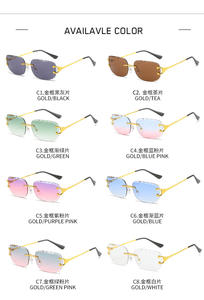 SKYWAY nouveauté lunettes de soleil carrées sans monture femmes rétro à la mode classique lunettes de soleil de haute qualité cadre en métal lunettes de soleil - Product Image 4