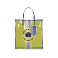 Sac fourre-tout personnalisable en PVC transparent, style bonbon, tendance, mignon, pour la plage et le shopping