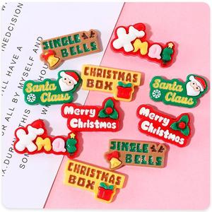 Badges en résine de Noël, emblèmes alphabétiques de forme irrégulière, peints à la main, décorations artistiques DIY - Product Image 5