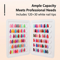 Livre d'échantillons d'ongles professionnel C9 avec logo personnalisé, 120 couleurs, nuancier magnétique, inserts sans colle pour capsules d'ongles, livre d'affichage magnétique pour ongles