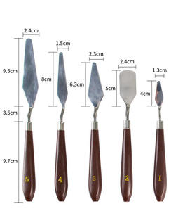 Lot de 5 spatules à peinture durables pour artistes, couteaux à palette, spatules de peinture en gros - Product Image 2
