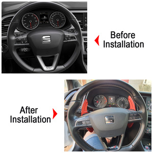 Paletas de Cambio para Seat <span class=keywords><strong>Leon</strong></span> SC ST 5F FR <span class=keywords><strong>Cupra</strong></span> Ateca Ibiza 6P Tarraco Alhambra, Extensión de Volante, Palanca de Cambios DSG, Pegatinas - Product Image 5