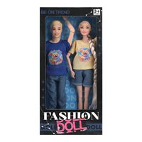 Muñeca Bobby de Plástico de 30 cm con Novio en Caja para Exportación, Set de Pareja a la Moda, Juguete Modelo Inflable