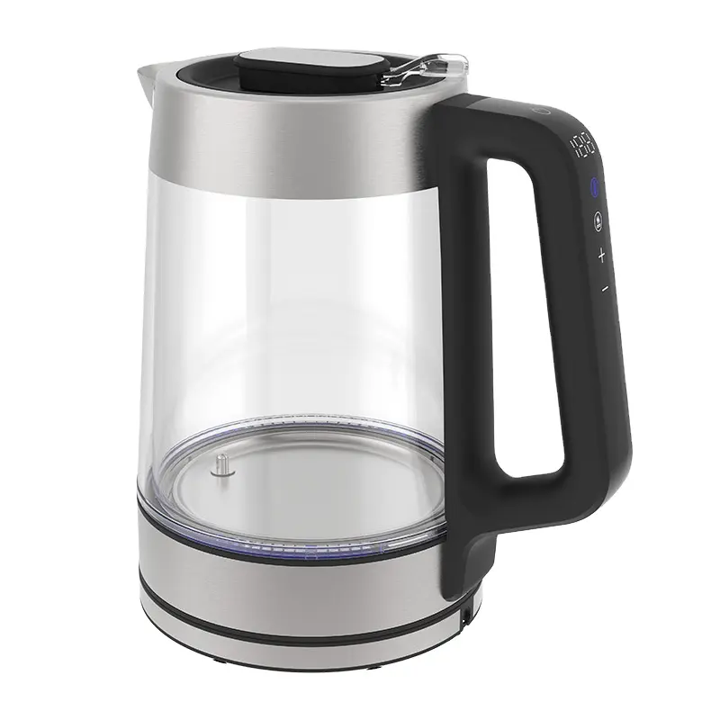 Bollitore elettrico in vetro trasparente di alta qualità da 1,7 litri di nuovo design con infusore per il tè