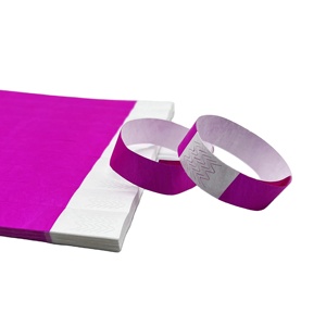 Tyvek Wristband Printed Paper Item Tear Resistant Disposable Hot Sell Events and Party Christmas Party Favor OEM Logo Acceptable