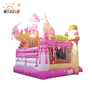 Commercial Jumper Bouncer Bouncy Jump Castle Moonwalk Inflatable Bounce House Party For Kid Air Blower Ice Cream Bounce House