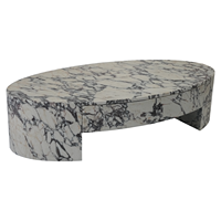 Table basse circulaire en marbre de haute qualité pour salon moderne