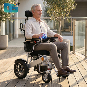 <span class=keywords><strong>Fauteuil</strong></span> <span class=keywords><strong>roulant</strong></span> électrique <span class=keywords><strong>tout</strong></span>-<span class=keywords><strong>terrain</strong></span> haute puissance avec appuie-tête réglable, dossier inclinable et pliable pour personnes handicapées - Product Image 3