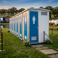 Toilettes modulaires préfabriquées de haute qualité, salle de bain portable, toilettes publiques extérieures, toilettes mobiles de camping, toilettes modernes avec douche