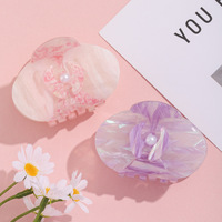 Yuxi Pinces à cheveux rétro personnalisées, fleurs dégradées, barrettes pour coiffure mi-attachée, pinces requin, accessoires capillaires papillon dégradés
