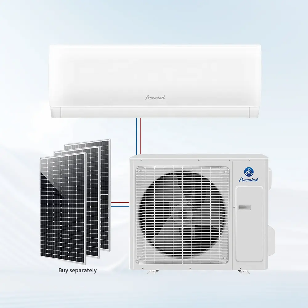 US Gree Solar Hybrid Air Conditioner 12000Btu Generation Split Direct DC Inverter Smart AC With Solar Power 1Ton 1.5Hp
