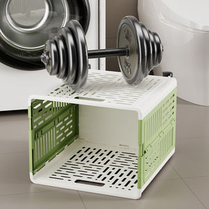 Xingsheng Medium Foldable <strong>Plastic</strong> <strong>Laundry</strong> <strong>Basket</strong> <strong>with</strong> <strong>Wheels</strong> Collapsible Dirty Clothes Hamper Toy Storage Organizer for Home Use - Product Image 5