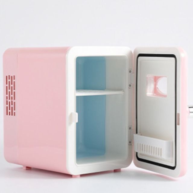 220v 12v Home Bedroom Car Refrigerator Shop Mini Fridge 10L Glass Door Portable Single New Compact for Household Hotel Use