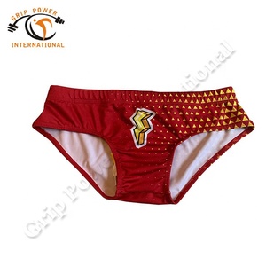 Calzoncillo de Bikini sexy rojo personalizable para mujer estilo de baño estampado por sublimación 1 pieza - Product Image 1