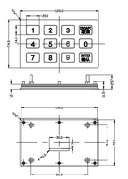 Teclado de Acero Inoxidable de Matriz 3x4, Teclado de Control Remoto con Botones Metálicos