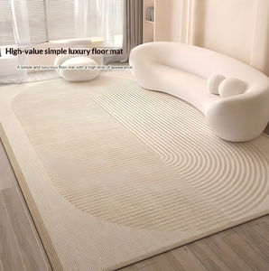Alfombra Estampada de Estilo Crema, Ligera y de Lujo, Resistente a la Suciedad, Fácil de Cuidar, de Alta Gama, Universal para Sala de Estar, Dormitorio y Sofá, para las Cuatro Estaciones - Product Image 1