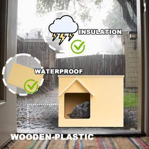 Casa per animali domestici in legno massello per esterni conigli casa gabbia per conigli in legno conigliera - Product Image 5