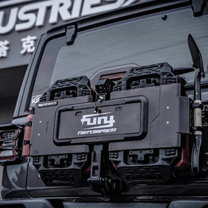 Fury-Equipo de portón trasero de aluminio para coche, soporte de placa de matrícula para Jeep wrangler, 2007-2017 JK - Product Image 1
